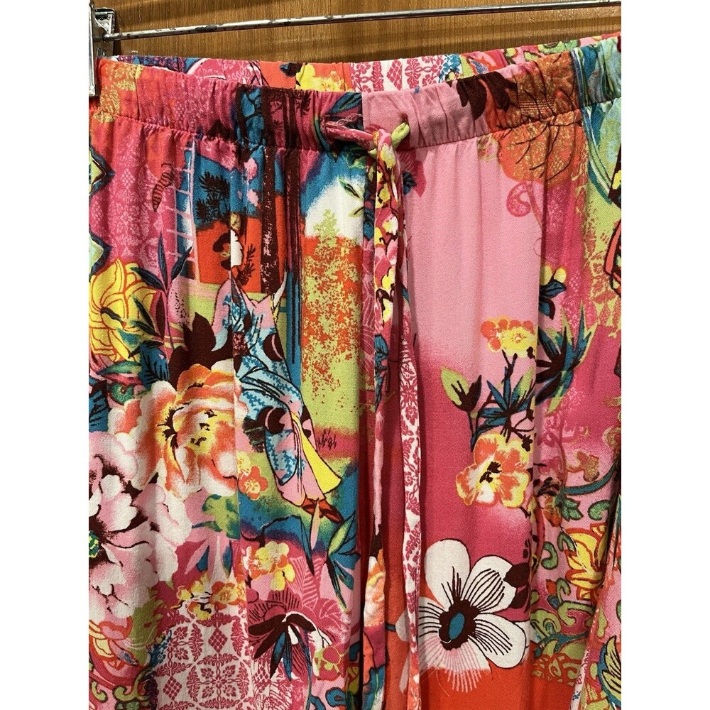 Natori Women’s PJ Set  Sz L Stunning Asian Floral Light  Loose Fit Pajama - Picture 5 of 15
